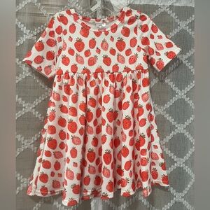 Strawberry Print Kids Dress